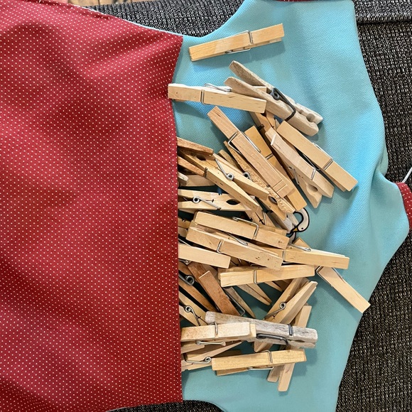 Vintage Other Vintage Clothespin Hold With Wooden Pins Poshmark